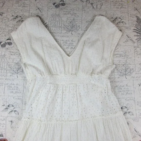 Anthropologie White Eyelet Maxi Dress - Picture 14 of 16